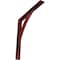 Ekena Millwork Legacy Steel Bracket, Hammered Bright Red 2"W x 18"D x 18"H BKTM02X18X18LEHRE - alternate 1